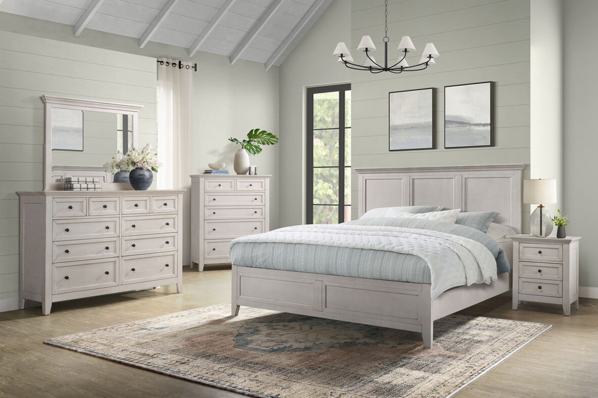 San Mateo White 3-Drawer Nightstand